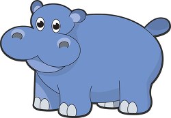 hippopotamus animal character clipart