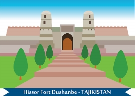 hissor fort dushanbe tajikistan clipart