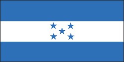 Honduras flag flat design clipart