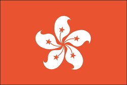Hong Kong flag flat design clipart