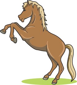 Horse Standing on Rear Legs Clipart
