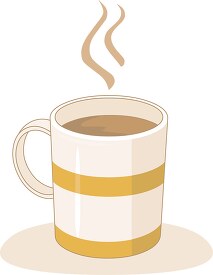 hot coffee in a mug clipart