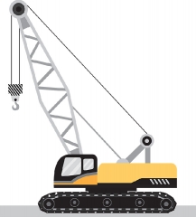 hydraulic crawler cranes construction and machinary gray color