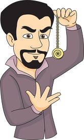 hypnotist holding chain clipart