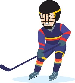 ice hockey player winter sports clipart