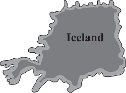 iceland grayscalee map