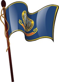 idaho state flag on flagpole