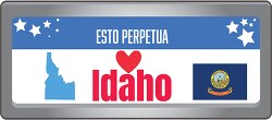 idaho state license plate with motto clipart