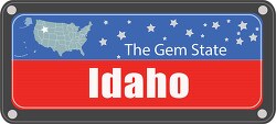 idaho state license plate with nickname clipart