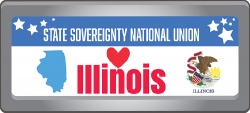 illinois state license plate with motto clipart
