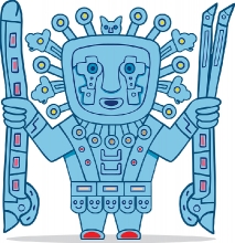 inca civilization viracocha god of the sun and of storms clipart