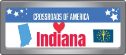 indiana state license plate with motto clipart
