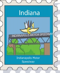 indianapolis motor speedway stamp clipart