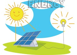 invention of solar panels clipart