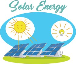 invention of the solar panel clipart