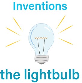 inventions the lightbulb clipart