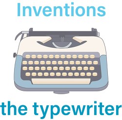 inventions the typewriter clipart