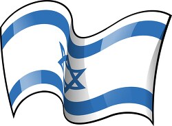 Israel wavy country flag clipart