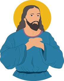 jesus christ with hands over heart clipart