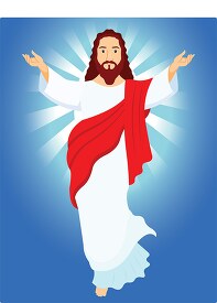 jesus hands stretched out blessing christian religion clipart