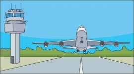 jet airplane taking off 04