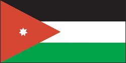 Jordan flag flat design clipart