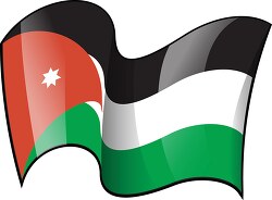 Jordan wavy country flag clipart