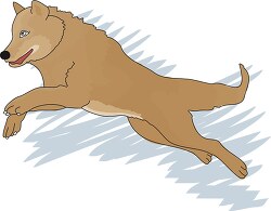 jumping wolf clipart