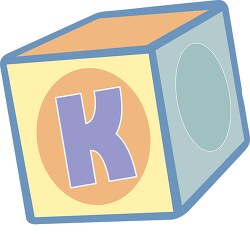 K alphabet block clipart