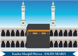 kaaba masjid mecca saudi arabia clipart