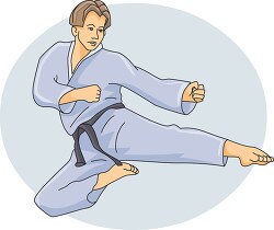 karate jump side kick