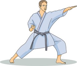 karate pose clipart 09