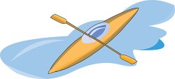 kayak boat with oar clipart