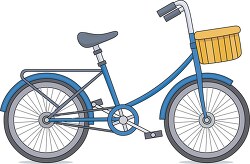 kids bicycle with basket clipart 943