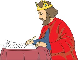 king john signing magna carta clipart