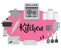 kitchen tools utensil objects gray color