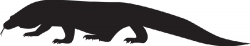 Komodo Dragon Silhouette Clipart