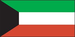 Kuwait flag flat design clipart