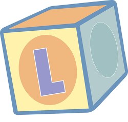 L alphabet block clipart