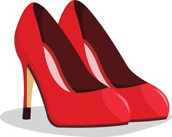 ladies beautiful red shoes clipart
