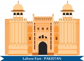 lahore fort pakistan clipart