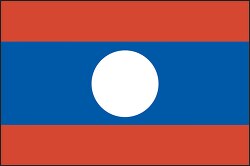 Laos flag flat design clipart