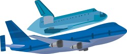 large aircraft carries space shuttle clipart