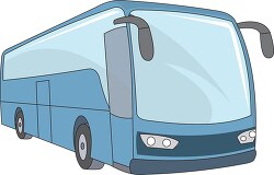large blue passenger travel bus