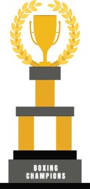 Large Boxing Championship Trophy Clipart