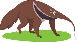 large giant brown anteater clipart