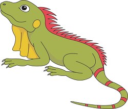 large green iguana lizard clipart 58117