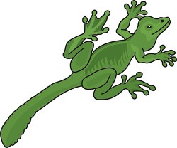 large green salamander clipart