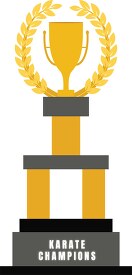 Large Karate Championship Trophy Clipart