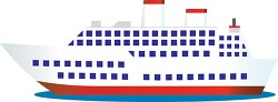 large passenger cruise ship clipart